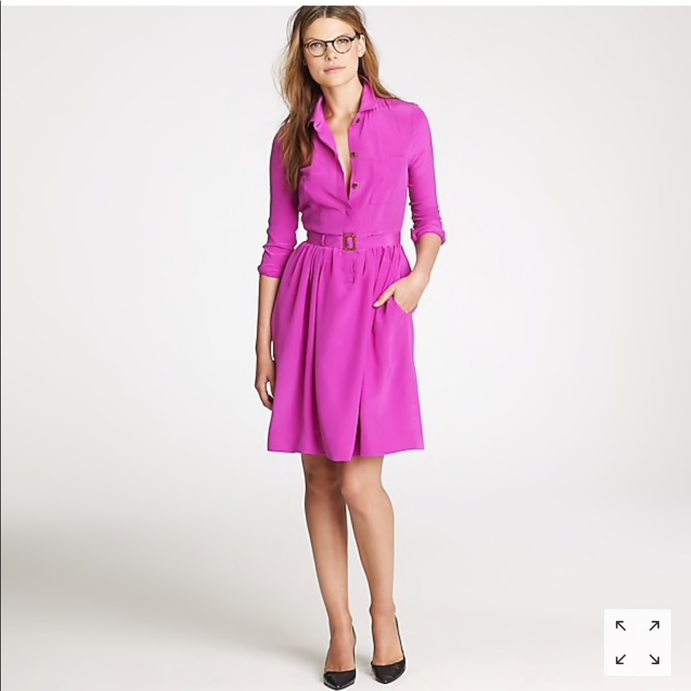 J. Crew Blythe Silk Shirtdress